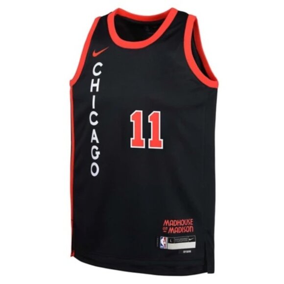 BNWT NIKE YOUTH DEMAR DEROZAN CHICAGO BULLS #11 BLACK JERSEY US EXTRA LARGE (XL) - Picture 3 of 15